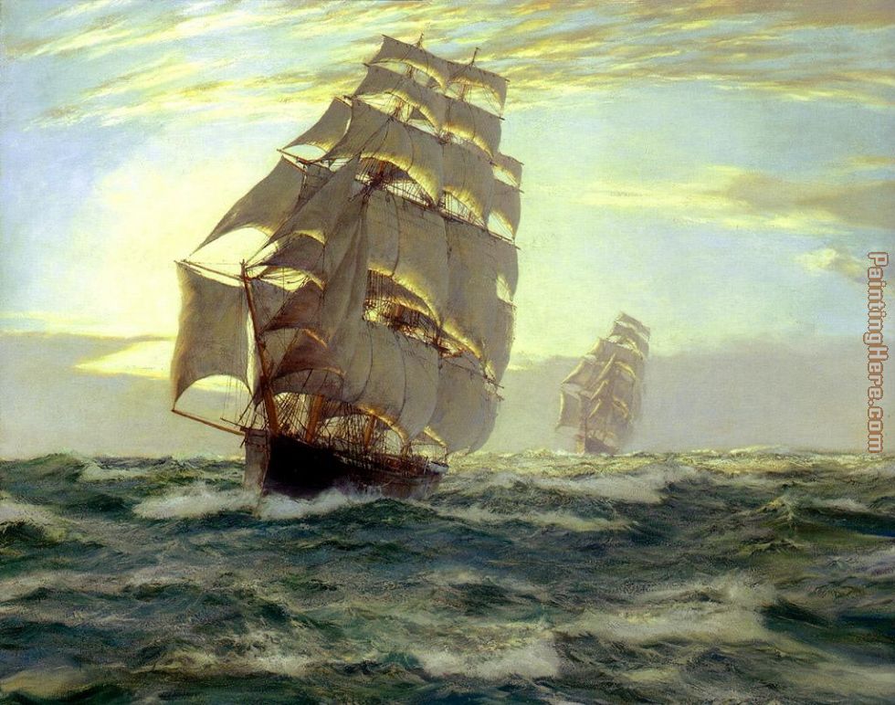The Flying Cloud painting - Montague Dawson The Flying Cloud art painting